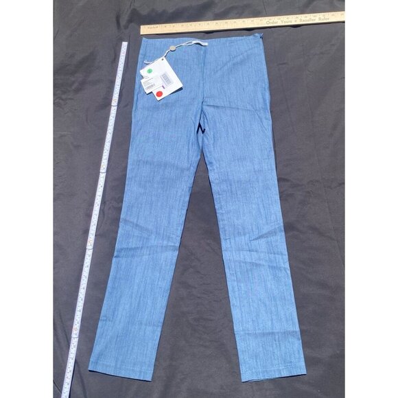 ODIEUSES Women's Slim Fit Blue Pants Size M Cotton/Polyester New With Tags - Picture 1 of 4